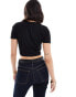 Threadbare baby crop tee in black