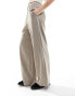 Selected Femme high waist wide fit trousers in beige