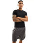 ASOS 4505 Seamless rib muscle fit training t-shirt in black