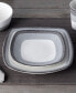 Colorscapes Layers Square Dinner Plate Set of 4, 10.75"