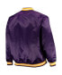 Men's Purple Los Angeles Lakers Big and Tall Hardwood Classics Raglan Satin Full-Snap Jacket