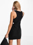 Calvin Klein Jeans cutout mini dress in black - exclusive to ASOS