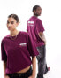 New Balance Home Again unisex short sleeve top in burgundy - exclusive to ASOS