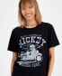 Juniors' Mickey Motorcycle Club Cotton Crewneck Tee