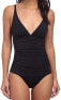 Tommy Bahama Pearl 170312 One-Piece Swimsuit Black Womens Swimwear Size 10