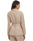 Women's Linen-Blend Tie Front Blazer