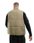 Only & Sons funnel neck gilet in stone