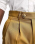 Noak slim premium cotton twill chino trousers in tobacco brown