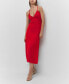 Women's Ruched Midi Dress