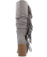 Women's Hartly Wide Calf Western Fringe Boots