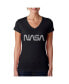 Women's Word Art V-Neck T-Shirt - Worm Nasa