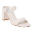 COCONUTS by Matisse Donnie Block Heels Womens White Casual Sandals DONNIE-158