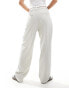 Cotton On relaxed pleated smart trousers in washed stone