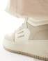 Tommy Jeans retro basket flatform high top trainers in stone