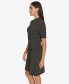 Women's Mock-Neck Jacquard Sheath Dress