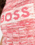 BOSS ORANGE logo knitted vest in washed pink