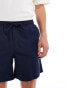 Jack & Jones linen shorts with drawstring in navy