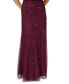 Women's Boat-Neck Short-Sleeve Beaded Blouson Gown