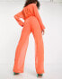 NA-KD – Hose aus transparentem Material in Orange mit weitem Bein, Kombiteil