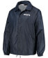 Men's Navy New England Patriots Coaches Classic Raglan Full-Snap Windbreaker Jacket