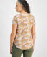 Women's Printed Crewneck Short-Sleeve Tee, Created for Macy's