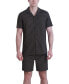 Men's Slim-Fit Diamond Grid Logo-Print Button-Down Camp Shirt, Created for Macy's