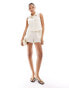 Vero Moda textured sleeveless vest co-ord in off white