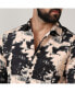 Men's Beige & Black Paint Strokes Shirt