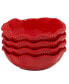 Perlette Red All Purpose Bowls, Set of 4