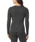 Women's Ribbed Crewneck Long-Sleeve Top