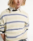 Women's Round-Neck Striped Sweater