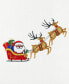 Christmas Santa's Sled Embroidered Luxury 100% Turkish Cotton Hand Towels, 2 Piece Set