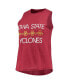 Женская пижама Concepts Sport Womens Cardinal, Black Iowa State Cyclones Team Tank Top and Pants Sleep Set