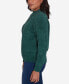 Women's Classic Chenille Diamond Stitch Turtleneck Sweater