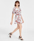 Women's Crinkle-Chiffon Printed Dress