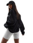 Kaiia sport logo oversized sweatshirt in black