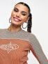 Basic Pleasure Mode fawn long sleeve tshirt in orange