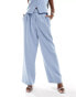 River Island wide leg trouser in blue