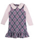 Toddler & Little Girls Argyle Print Jumper Dress