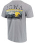 Men's Gray Iowa Hawkeyes Comfort Colors Campus Scenery T-shirt