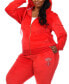 Женская пижама White Mark Plus Size Rhinestone Velour Tracksuit 2 Piece Set