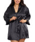 Plus Size Satin Robe & Chemise 2pc Lingerie Set