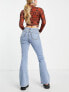 Topshop Jamie flare jeans in bleach