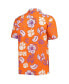 Men's Orange Clemson Tigers Floral Button-Up Shirt