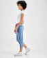 Women's Belted Straight-Leg Capri Jeans