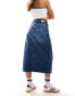 Tommy Jeans Claire denim midi skirt in mid wash