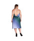 Women's Plus Size Ombre Print Asymmetric Satin Slip Dress