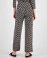 Women's Printed Wide-Leg Knit Pants, Created for Macy's