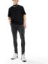 COLLUSION x001 mid rise skinny jean in washed black