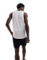 ASOS DESIGN relaxed vest with neck in sheer white